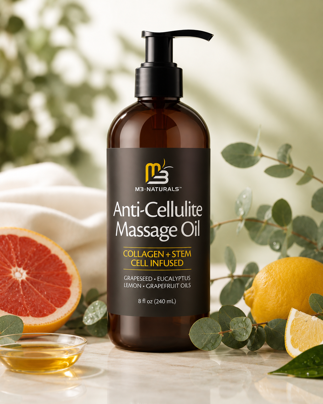M3 Naturals Anti-Cellulite Massage Oil