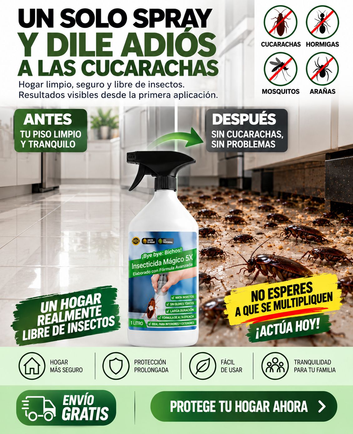 Bye Bye Bichos Insecticida Mágico 5X